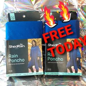 NWT Hooded Rain Poncho | 2nd FREE TODAY